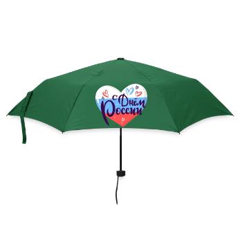 Alles Gute zum Russischen Feiertag - Regenschirm (klein) - Flaschengrün - Vorne
