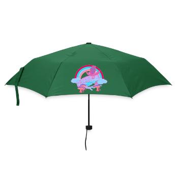 Magisch Regenbogen Kröte Frosch Zauberer Frösche - Regenschirm (klein) - Flaschengrün - Vorne