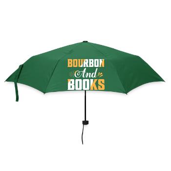 Bourbon And Books Drinking Whiskey - Regenschirm (klein) - Flaschengrün - Vorne