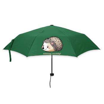 Achtung stachlig Igel - Regenschirm (klein) - Flaschengrün - Vorne