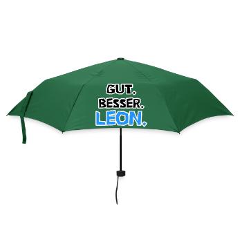 Gut. Besser. Leon. - Regenschirm (klein) - Flaschengrün - Vorne