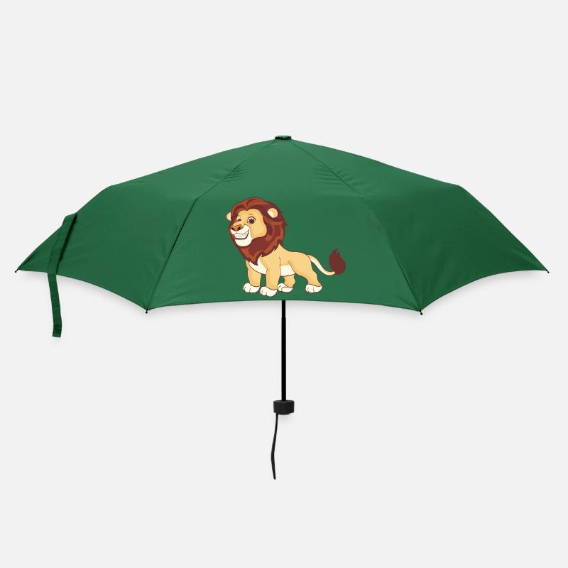 Ein prächtiger Löwe - Regenschirm (klein) - Flaschengrün