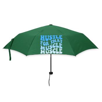 Hustle For That Muscle Muscle - Regenschirm (klein) - Flaschengrün - Vorne
