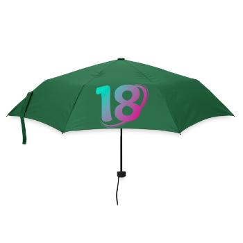 Nummer 18 mehrfarbig - Regenschirm (klein) - Flaschengrün - Vorne