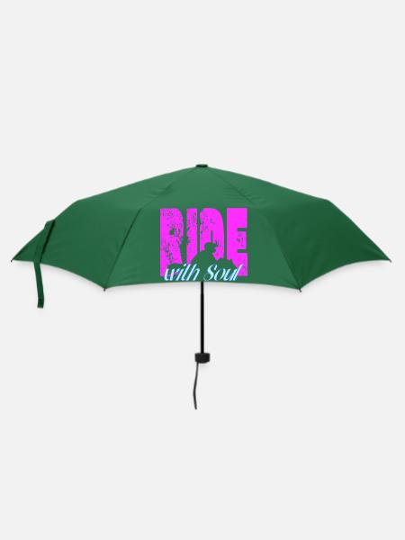 Für Biker - RideWithSoul - Regenschirm (klein) - Flaschengrün