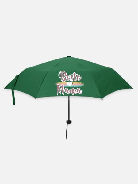 Mama - Regenschirm (klein) - Flaschengrün