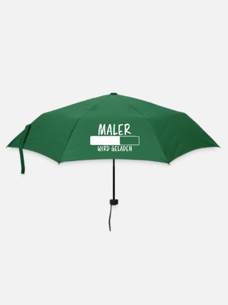 Maler Spruch Lackierer Lustiges Maler Geschenk - Regenschirm (klein) - Flaschengrün