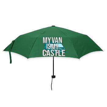 My Van Is My Castle - Regenschirm (klein) - Flaschengrün - Vorne