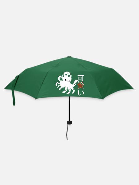 Octopus - Regenschirm (klein) - Flaschengrün