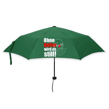 Ohne Kultur wird es still! - Regenschirm (klein) - Flaschengrün - Vorne