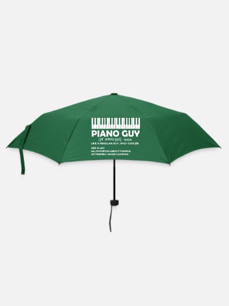 Piano Klavier Pianist Klavierspieler Piano - Regenschirm (klein) - Flaschengrün