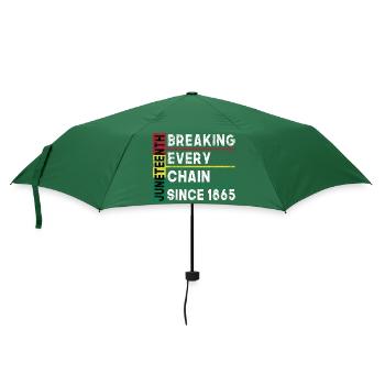 JuneTeenth Breaking Every Chain Since 1865 - Regenschirm (klein) - Flaschengrün - Vorne