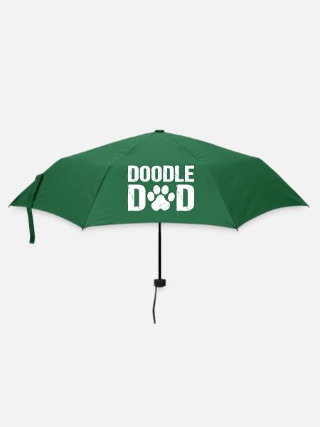 Doodle Dad Doodle Hunde - Regenschirm (klein) - Flaschengrün