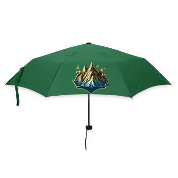 Ruhige Hügel - Regenschirm (klein) - Flaschengrün - Vorne