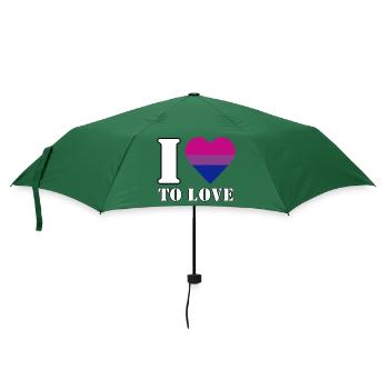 Ich liebe es zu lieben - Regenschirm (klein) - Flaschengrün - Vorne