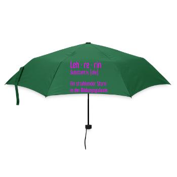 Lehrerin Lehrerinnen Schule Pädagogin Unterricht - Regenschirm (klein) - Flaschengrün - Vorne