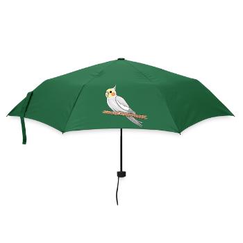 Nymphensittich - Regenschirm (klein) - Flaschengrün - Vorne