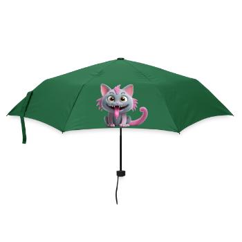 Katzen Monster gruselig und süss - Regenschirm (klein) - Flaschengrün - Vorne