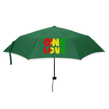 One Love Jamaica - Regenschirm (klein) - Flaschengrün - Vorne