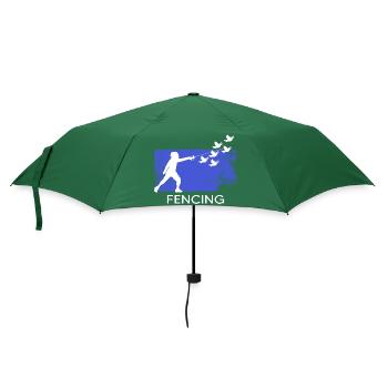 fechten fechter florett degen sportfechten - Regenschirm (klein) - Flaschengrün - Vorne