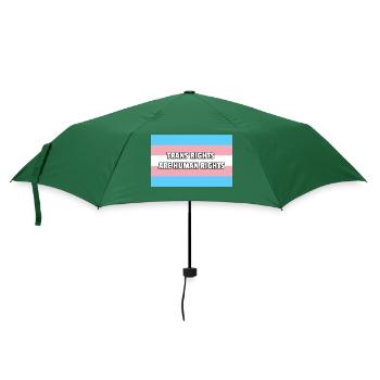 Trans Pride TRANS RECHTE SIND MENSCHENRECHTE - Regenschirm (klein) - Flaschengrün - Vorne