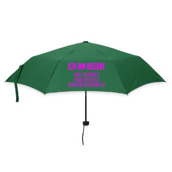 Dozent - Mein offizieller Superhelden-Beruf! - Regenschirm (klein) - Flaschengrün - Vorne