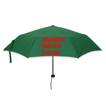 Unterrichten Inspirieren Ermutigen - Regenschirm (klein) - Flaschengrün - Vorne