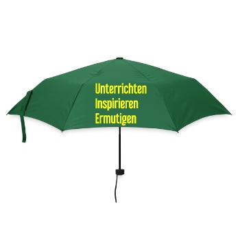 Unterrichten Inspirieren Ermutigen - Regenschirm (klein) - Flaschengrün - Vorne