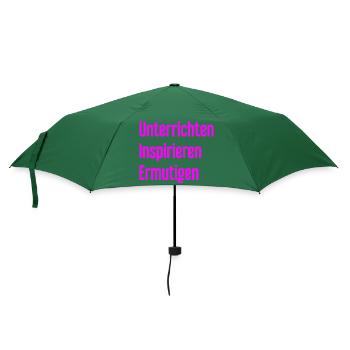 Unterrichten Inspirieren Ermutigen - Regenschirm (klein) - Flaschengrün - Vorne