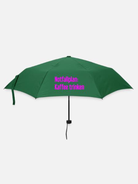 Kaffee-Notfallplan - Regenschirm (klein) - Flaschengrün