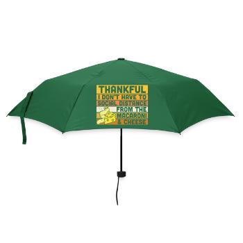 Thankful - Thanksgiving-Zitate - Regenschirm (klein) - Flaschengrün - Vorne