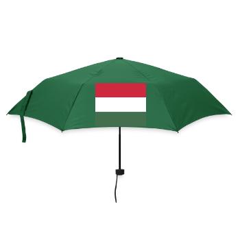 Ungarn Flagge Maske - Regenschirm (klein) - Flaschengrün - Vorne