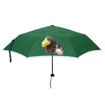 Riesenpigargo und Wanderfalke - Regenschirm (klein) - Flaschengrün - Vorne