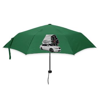 Limousine // Illustration - Regenschirm (klein) - Flaschengrün - Vorne