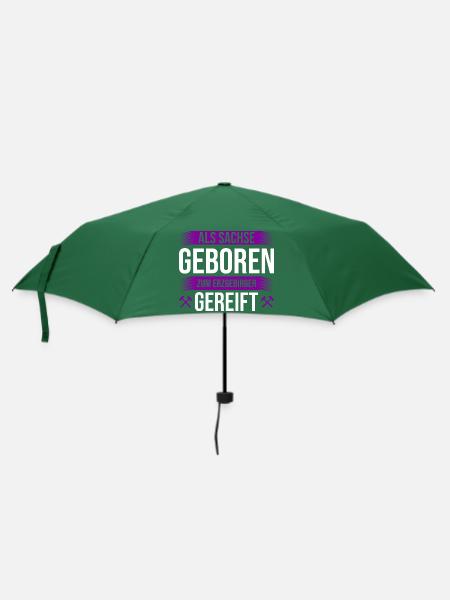 Erzgebirge gereift geboren - Regenschirm (klein) - Flaschengrün