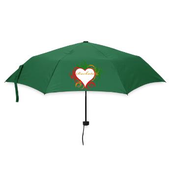 Bachata im Herzschmuck - Regenschirm (klein) - Flaschengrün - Vorne