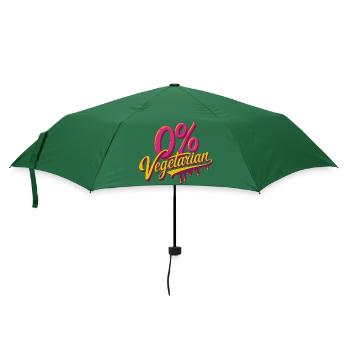 0% Vegetarian 10 - Regenschirm (klein) - Flaschengrün - Vorne