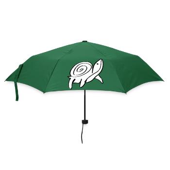 Eine süße Schildkröte - Regenschirm (klein) - Flaschengrün - Vorne