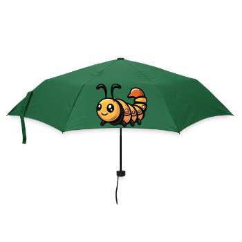Wurm Comic - Regenschirm (klein) - Flaschengrün - Vorne