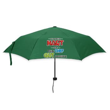 Der wahre Held im Büro - Regenschirm (klein) - Flaschengrün - Vorne