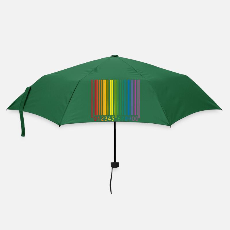Schwuler Barcode - Regenschirm (klein) - Flaschengrün