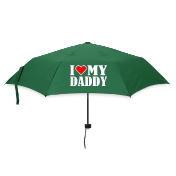 I love my dad - Regenschirm (klein) - Flaschengrün - Vorne