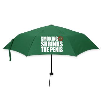 Smoking shrinks the penis - Regenschirm (klein) - Flaschengrün - Vorne
