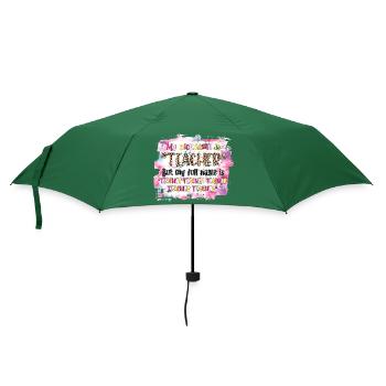 Mein Spitzname Lehrer, aber mein voller Name ist Lehrer - Regenschirm (klein) - Flaschengrün - Vorne