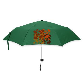 Herbstblätter - Regenschirm (klein) - Flaschengrün - Vorne