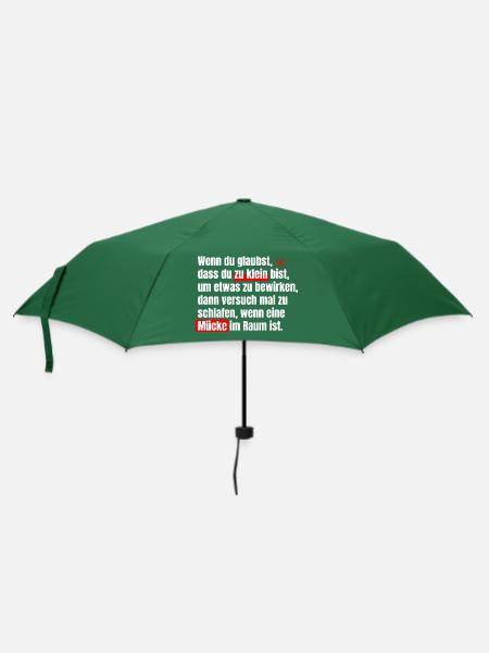 Protest, Demokratie, Klima, Politik, Widerstand - Regenschirm (klein) - Flaschengrün