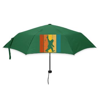 Gorilla Geschenk Vintage - Regenschirm (klein) - Flaschengrün - Vorne