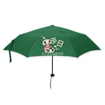 Entzückende Pandas - Regenschirm (klein) - Flaschengrün - Vorne