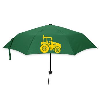 Traktor Landwirt Landwirt - Regenschirm (klein) - Flaschengrün - Vorne