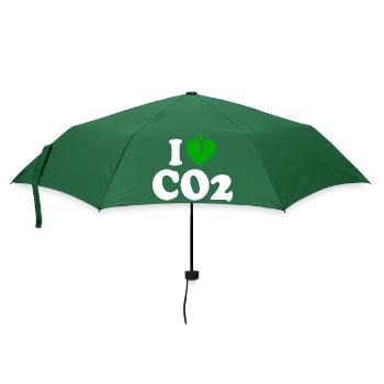 I love co2 - Regenschirm (klein) - Flaschengrün - Vorne